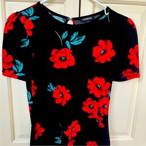 Express top with red flowers